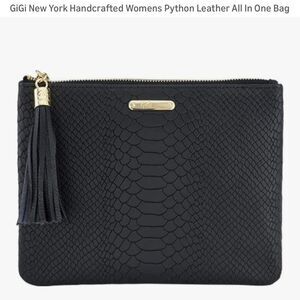 GiGi New York black zippered Tote/Clutch